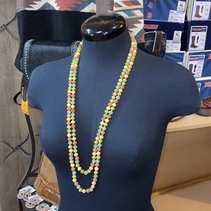 Colorful Crystal Beaded Necklace Long Strand